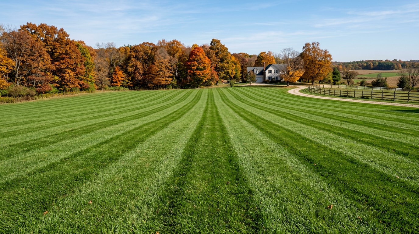 Healthy green lawn in Amery, WI after professional turf care maintenance Healthy green lawn in Amery, WI after professional turf care maintenance